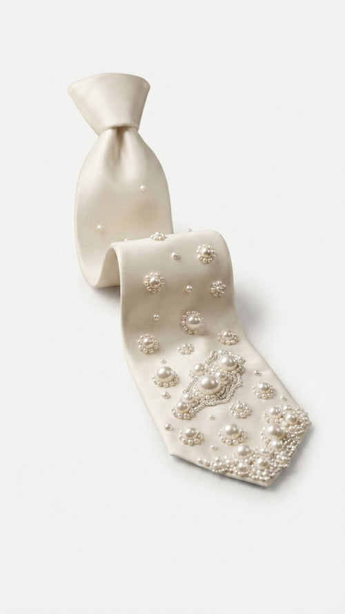 Ivory Pearl Tie